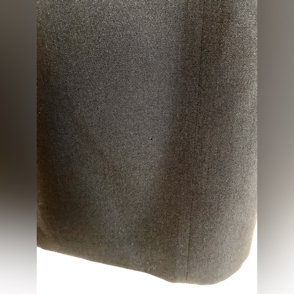 Vintage 1990s Anne Klein II Black Tuxedo Stripe Wrap Front Skirt Classic Elegant - Picture 16 of 16